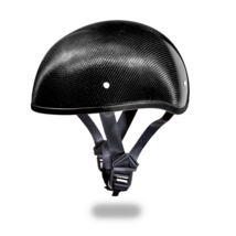Daytona Skull Cap W/O VISOR- Grey Carbon Fiber Dot Motorcycle Helmet D2-GNS - £128.03 GBP+