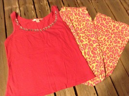 Victoria&#39;s Secret leopard bling pajamas tank top bottoms set sz s small - $18.55