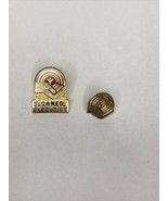VTG United Way Pin Lot Loaned Executive Red &amp; Gold Tone &amp; Gold Lapel Pin - £6.25 GBP