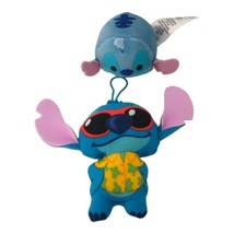Disney Stitch Tsum Tsum Lot x 2 Plush Mini Cool Stitch Stuffed Toys Blue Purple  - £10.27 GBP