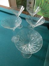 Martini Glasses Set of 5 Vertical Cut, Waiving Design Set of 2 -PIC 1 (N... - $30.37+