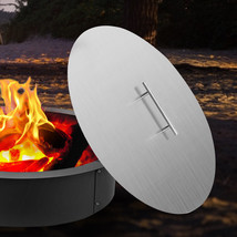 Double Flame Fire Pit Lid Cover 20 Diameter Proctecter Outdoor 304 Stainless - £71.93 GBP