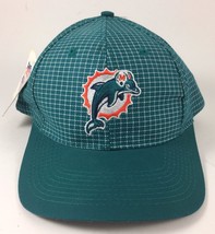 Miami Dolphins Logo 7 Snapback Baseball Hat Aqua Blue Plaid Houndstooth Vintage  - £23.73 GBP