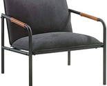 Charcoal Gray Finish Sauder Boulevard Cafe Metal Lounge Chair. - £102.19 GBP