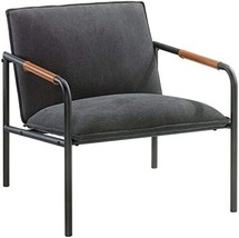 Charcoal Gray Finish Sauder Boulevard Cafe Metal Lounge Chair. - £102.67 GBP