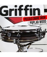 Piccolo Snare Drum 13&quot; x 3.5&quot; by GRIFFIN | 100% Poplar Wood Shell with Z... - $69.53 CAD