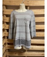 Karen Scott Sport Long Sleeve Striped Sweater Woman&#39;s Size XL KG JD - $27.15 CAD