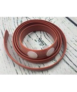 Womens Casual Jean Suede Leather Belt Strap No Buckle Pink 1in - £18.63 GBP