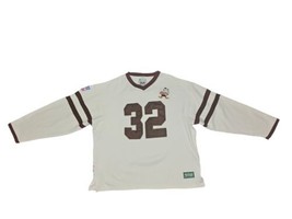 VTG 90’s Cleveland Browns NFL Mirage Throwback Jim Brown Sweater Jersey Size XXL - £75.13 GBP