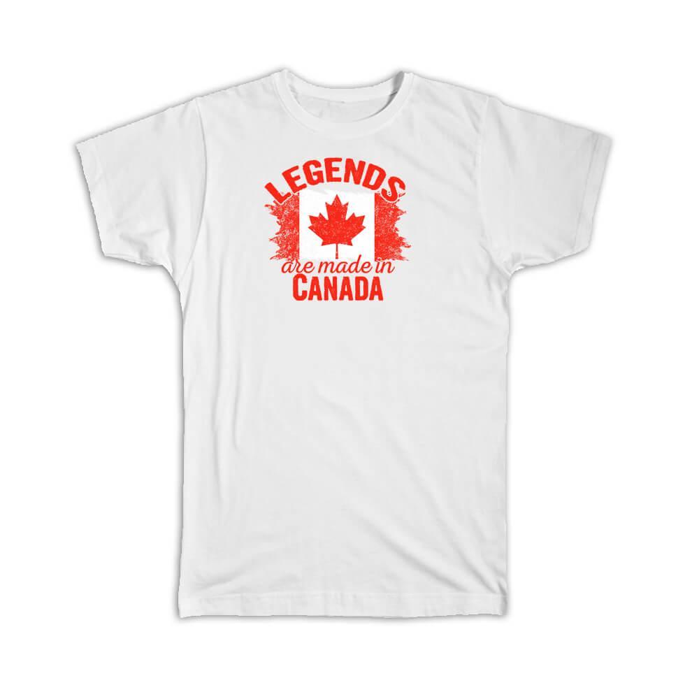 Legends are Made in Canada : Gift T-Shirt Flag Canadian Expat Country Item image 7