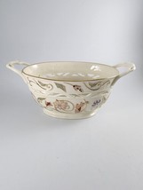 Lenox Gilded Garden Off White Floral Gold Trim Porcelain Basket Bowl Medium - £28.76 GBP