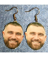 Superbowl Quarterback Kansas City Chiefs TRAVIS KELCE Dangled EARRINGS - £7.11 GBP+