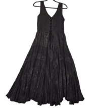 Just Cruising Womens Free Size Midi Dress Black Flowy Whimsygoth Fairygr... - $26.29