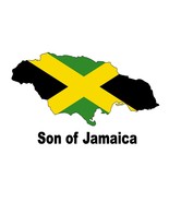 Son of Jamaica Jamaican Country Map Flag Poster High Quality Print - £5.50 GBP+