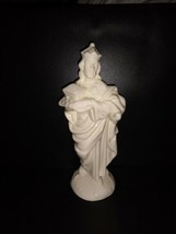 Vintage Atlantic Mold Nativity 7.75&quot; Standing Wiseman with Chest Bisque White - £17.57 GBP