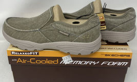 Skechers Men&#39;s Slip On Distressed Canvas Creston Taupe Style 58895S 11 NWT - £39.35 GBP