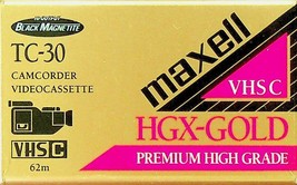Maxell TC-30 VHS-C HGX-GOLD Video Tape - New Unopened - $9.49