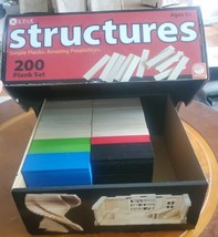 Keva Structures 220 + Colors Piece Wood Plank Set Stacking Building Toy Mindware - £50.39 GBP