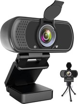 Webcam HD 1080P Webcam with Microphone USB Desktop Laptop Camera with 110 Degree - £44.43 GBP