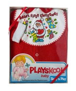 Vtg 1980s Playskool Baby Sleep’ n Play Red Baby First Christmas Sleeper ... - $24.74