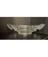 Vtg Depression Glass Fostoria CHINTZ Etched  10” Handled Bowl - $675.82 MXN