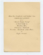 1904 Mini Hard Times Party Invitation in Envelope  - $17.82