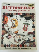 Leisure Arts Leaflet 2570 Buttoned-Up for Holidays Book 5 Cross Stitch Patterns - £2.39 GBP