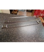 Pair Vintage Chrome 18” Fluted Towel Bar Hand Dish Bath Holder Rack MCM ... - €33,76 EUR