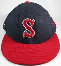 New Era Embroidered MiLB &quot;S&quot; Logo Ball Cap, 59Fifty, Fitted Size 7-3/8 - $9.19