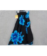 Favant Girls Butterfly Dress SZ 6 Black W Blue Hibiscus Elastic Front Bo... - £11.98 GBP