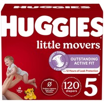 Huggies Size 5 Diapers, Little Movers Baby Diapers, Size 5 (27+ lbs), 12... - $90.99