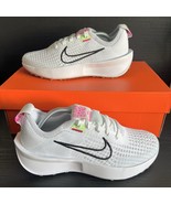 Nike Women&#39;s Interact Run Running Shoe Sz 6 White Grey Sneaker FD2292-10... - $69.39 CAD