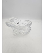 Vintage  Crystal Sleigh Christmas Holiday Votive Candle Holder 3&quot; - $19.99