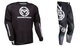 New Moose Racing Sahara Black White Dirt Bike Adult Mens MX Off-Road Riding Gear - £151.79 GBP+