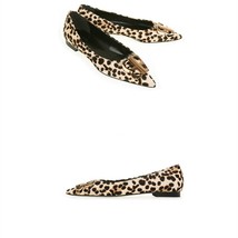 Female Flock Flats Pointy Shoes with Sequined Buckle Soft Ballet Slip-Ons Spring - £29.66 GBP