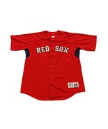 Majestic Boston Red Sox Stitched MLB Red Blank Jersey Men&#39;s Large - $49.14 CAD