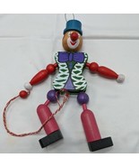 Famo Jumping Jack Austria Pull String Circus Clown 7&quot;  Christmas Ornament - $19.25