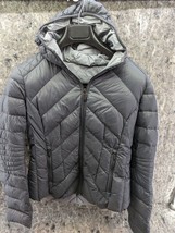 BCBG Generation Puffer Coat Women Hood Packable Down Jacket Gray Medium D18 - £27.96 GBP