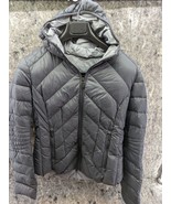BCBG Generation Puffer Coat Women Hood Packable Down Jacket Gray Medium D18 - £27.64 GBP