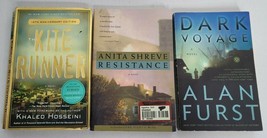 3 War Conflict Fiction Novel Books Lot Alan Furst Anita Shreve Khaled Hosseini - £5.53 GBP