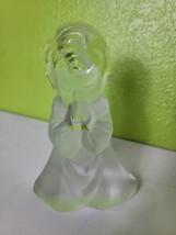 Vintage Viking Hand Made Glass ~ Frosted Praying Boy Bookend-MARKED Decor - £28.67 GBP