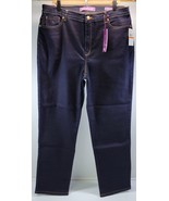 L19) Women&#39;s Gloria Vanderbilt Amanda Dark Wash Blue Jeans Pants Size 16... - £19.46 GBP