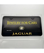 Jaguar License Plate Frame Solid Brass 24K Gold Plated Black Chrome Made... - $49.49