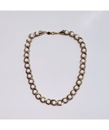 Vintage Napier Signed Gold Tone Necklace - Caged Faux Pearls In Chain-El... - $313.46 MXN