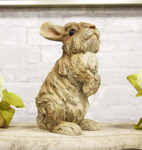 Ebros Faux Driftwood Finish Design Standing Bunny Rabbit Resin Statue 9.... - $43.99
