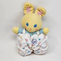 VINTAGE 1987 AMTOY YELLOW BAGGIE BUNNY STUFFED ANIMAL PLUSH TOY SOME FLAWS - £25.97 GBP