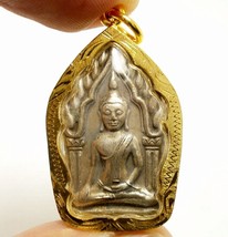 SMALL KHUNPAEN GUMAN THONG LP POON THAI MIRACLE AMULET PENDANT LUCKY GAM... - £38.15 GBP