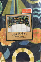 Sea Point Arch Valance Navy Rope Cord Trim Nautical Print Beach Summer H... - £28.41 GBP