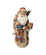 Vintage Christmas Santa Clause Resin With Toys 15&quot; Tall 1996 JC Penny EX... - $30.58