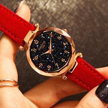 Star Sky Dial Clock Luxury Rose Gold Women&#39;s Bracelet Quartz Wrist Watches - £23.69 GBP